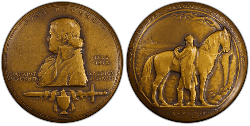 1925 Medal Miller-45 Bronze A.N.S. Revolutionary War Sesqui.