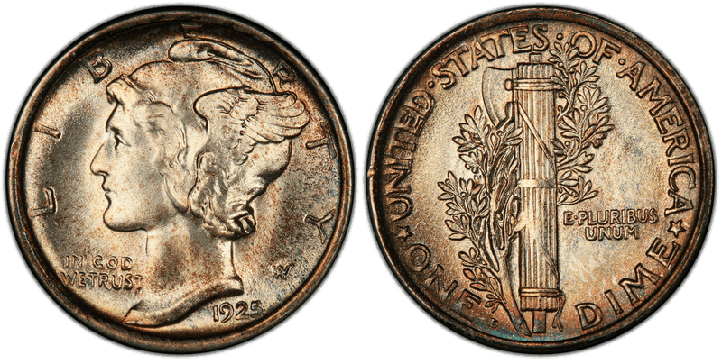 1925 Mercury Dime