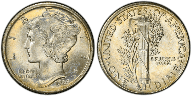 1926 Mercury Dime