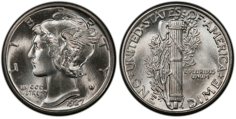 1927 Mercury Dime