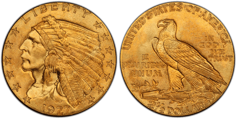 1927 Indian Head Quarter Eagle