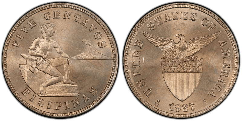 1927 Philippine Five Centavos