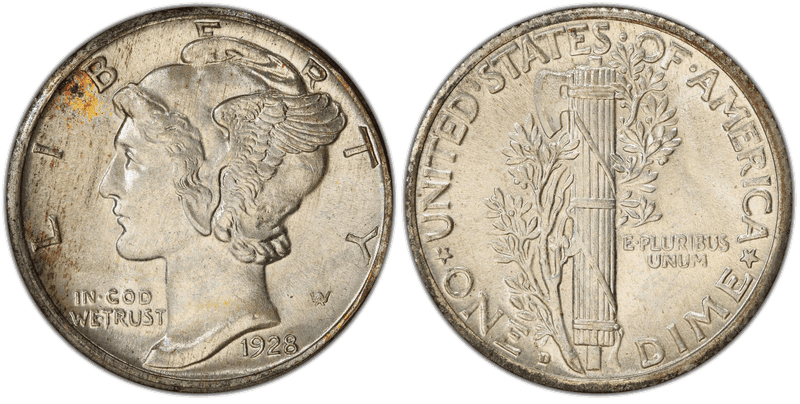 1928 Mercury Dime