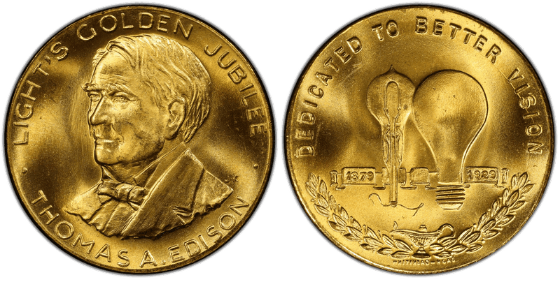 1929 Token TC-54102 Brass, Thomas Edison