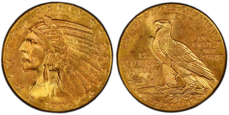 1929 Indian Head Half Eagle