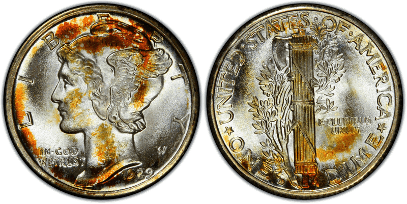 1929 Mercury Dime