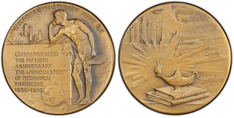 1930 Medal 50th Ann. American Society of Mechanical Engineers Bronze
