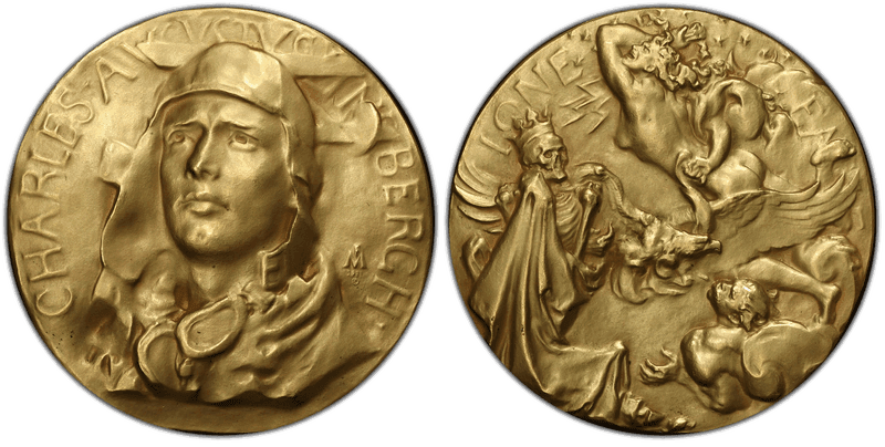 1931 Medal Charles Lindbergh 1927 Trans Atlantic Flight