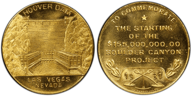 1931 Token TC-279003 Brass, Hoover Dam