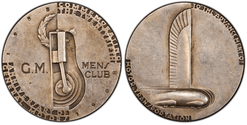 1933 Silver Medal General Motors 25th Anniversary