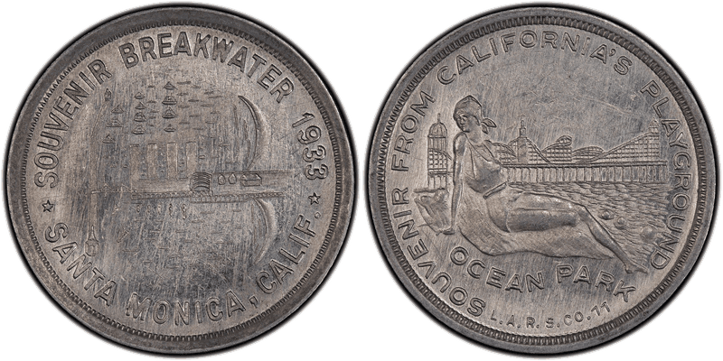 1933 Aluminum So-Called Dollar HK-687, Santa Monica Aluminum
