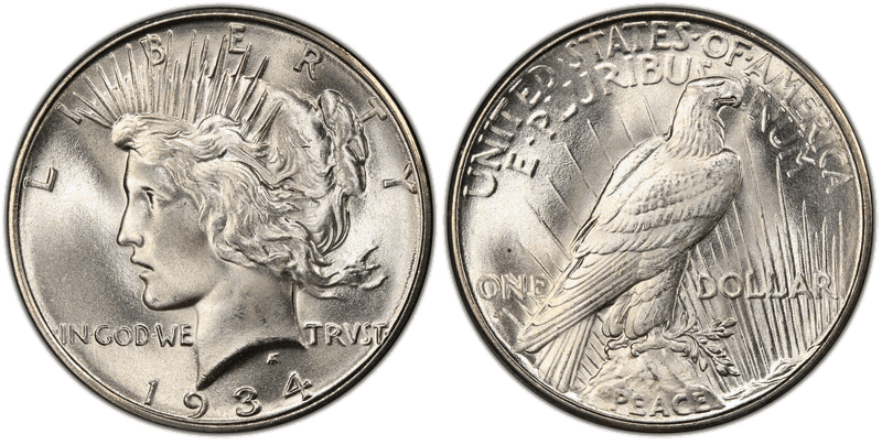 1934 Peace Dollar