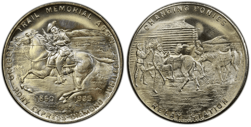 1935 Medal Pony Express Copper-Ni 32mm Diamond Jubilee
