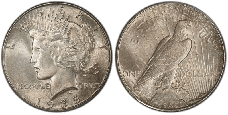 1935 Peace Dollar
