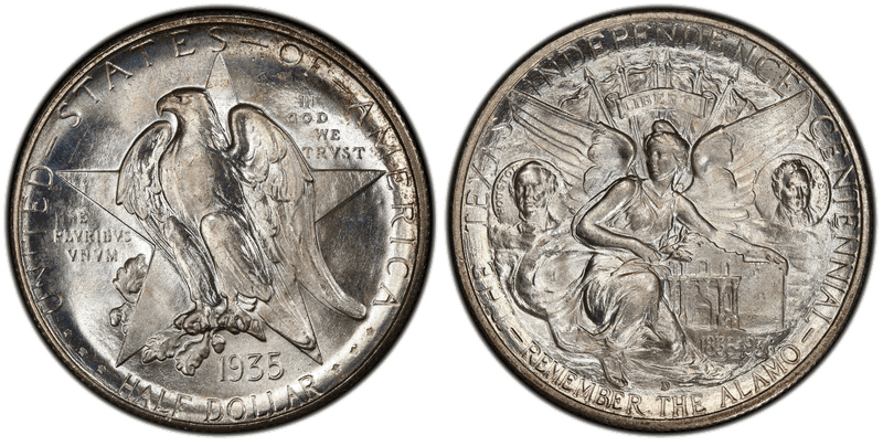 1935 Texas Independence Centennial Commemorative Half Dollar