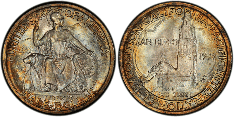 1935 California Pacific International Exposition Commemorative Half Dollar