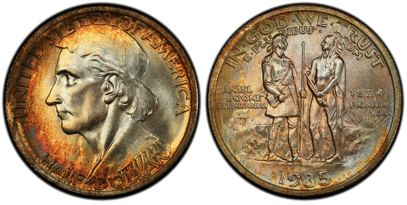 1935 35/34 Boone Half Dollar