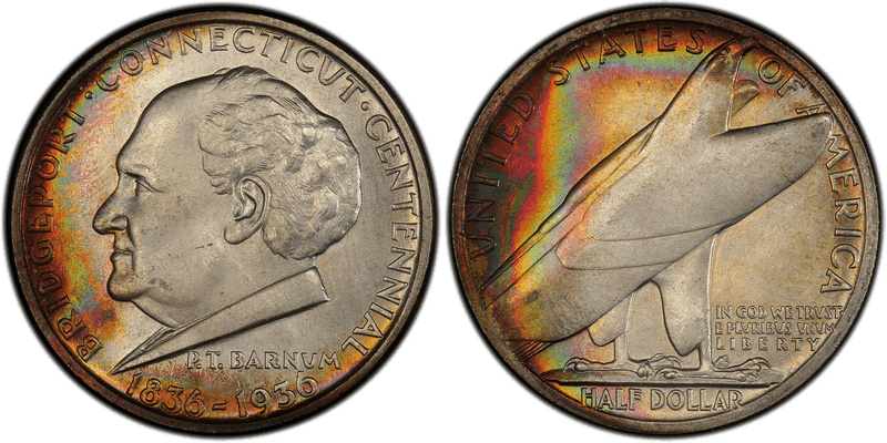 1936 Bridgeport Connecticut Centennial Commemorative Half Dollar