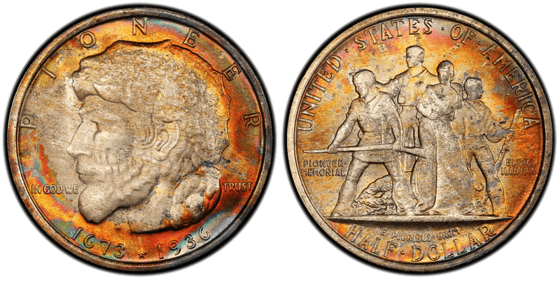 1936 Elgin Illinois Centennial Commemorative Half Dollar