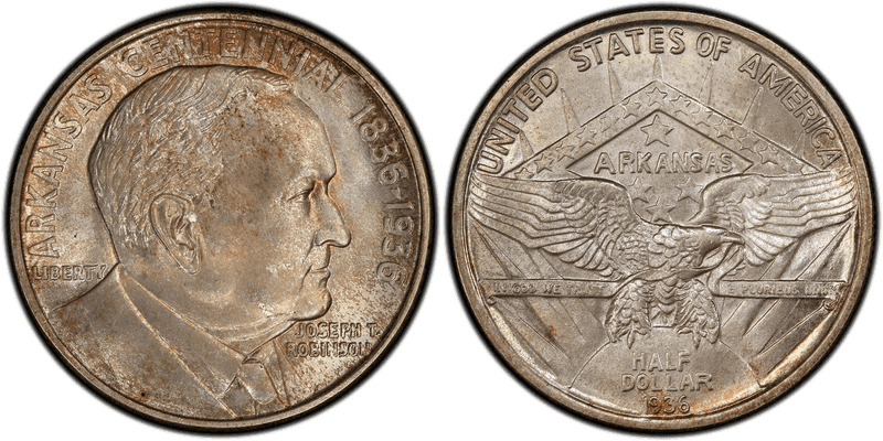 1936 Arkansas Centennial - Robinson Commemorative Half Dollar