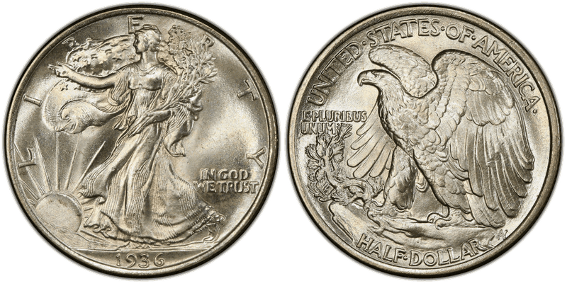 1936 Proof Walking Liberty Half Dollar