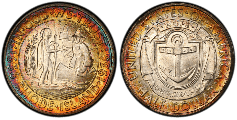 1936 (D) Rhode Island Half Dollar