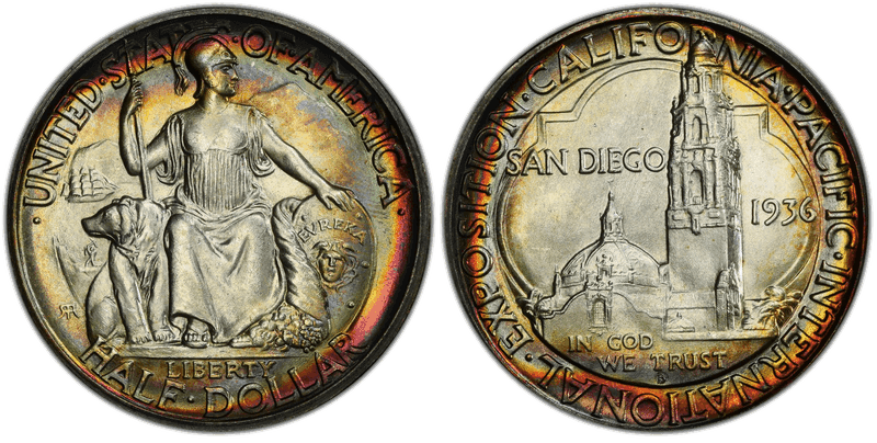 1936 California Pacific International Exposition Commemorative Half Dollar