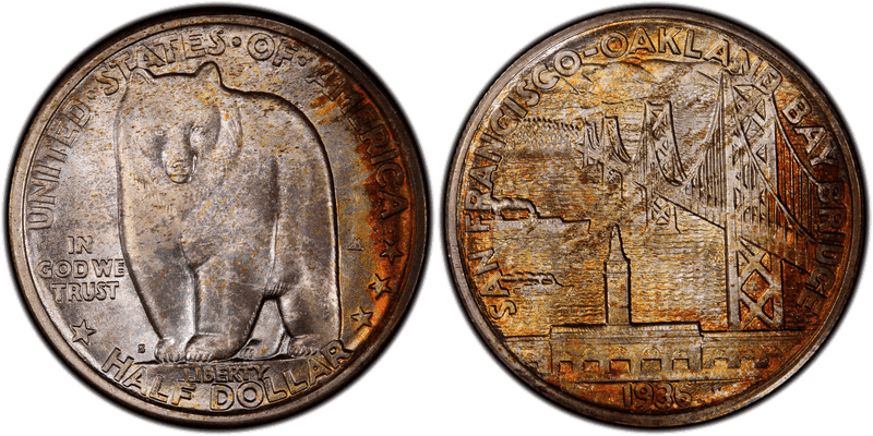 1936 (S) Bay Bridge Half Dollar