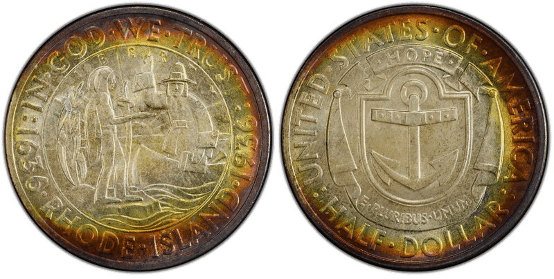 1936 (S) Rhode Island Half Dollar