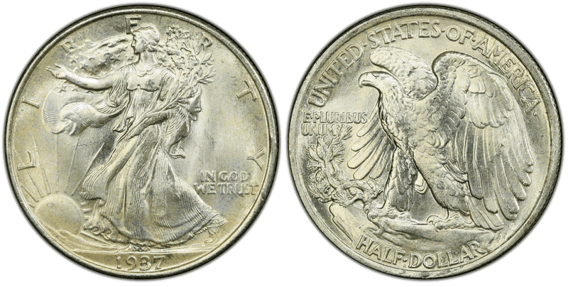 1937 Proof Walking Liberty Half Dollar