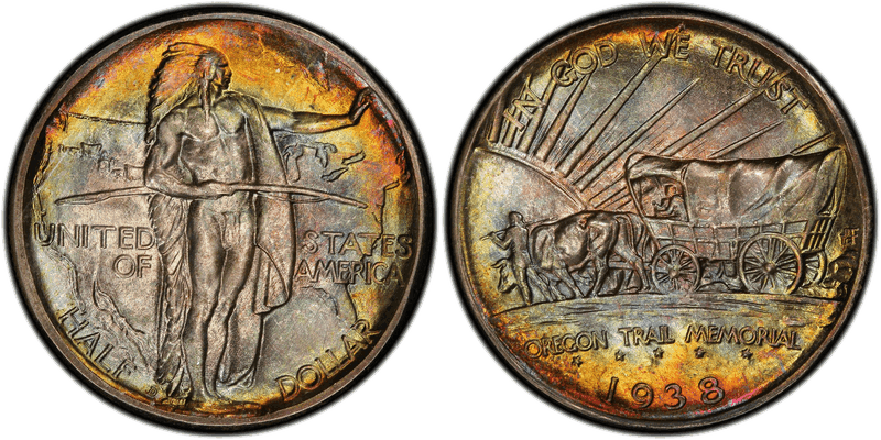 1938 (D) Oregon Half Dollar