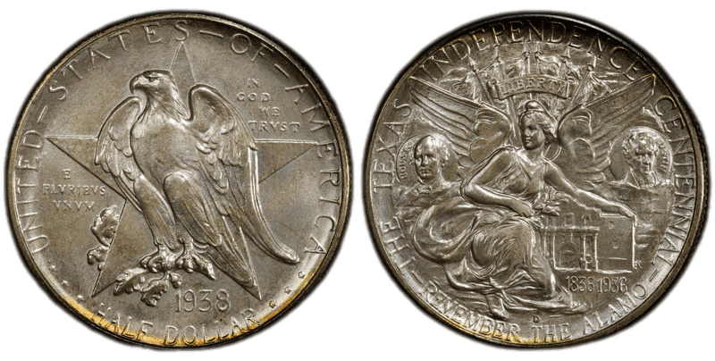 1938 (D) Texas Half Dollar