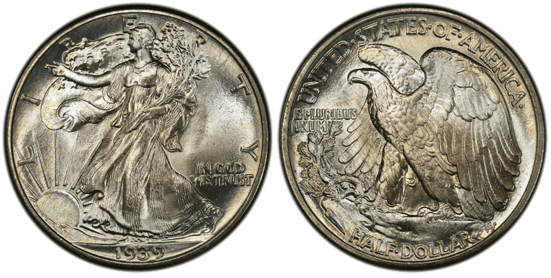 1939 Proof Walking Liberty Half Dollar