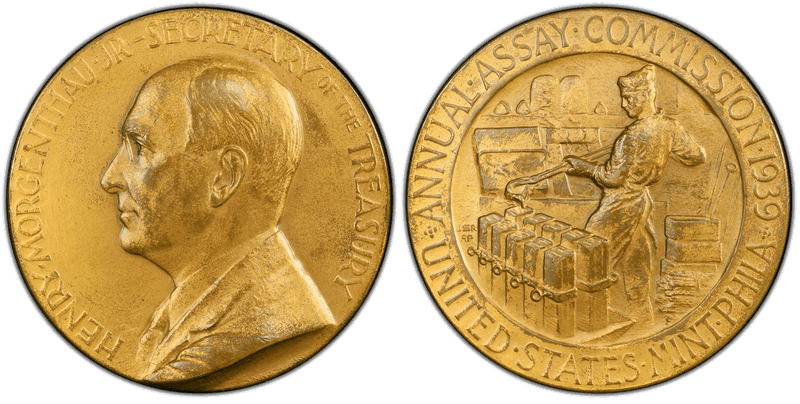 1939 Assay Commission Medal - JK-AC-84, Bronze, Henry Morgenthau Jr.