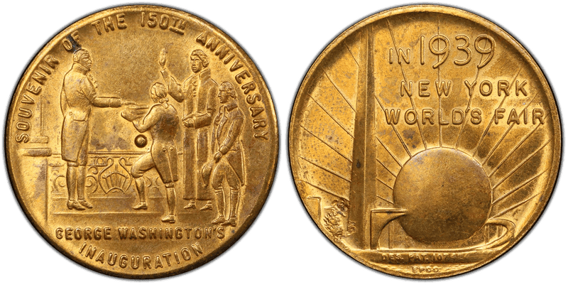 1939 Token TC-425117 Brass 32mm New York World's Fair