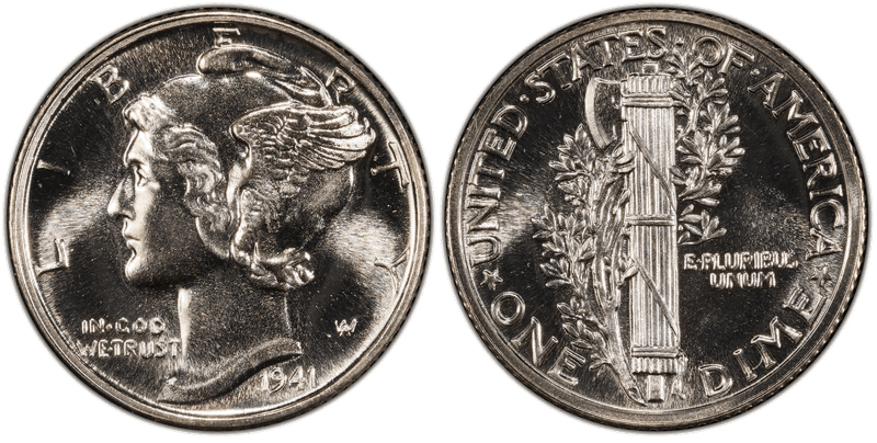 1941 Proof Mercury Dime