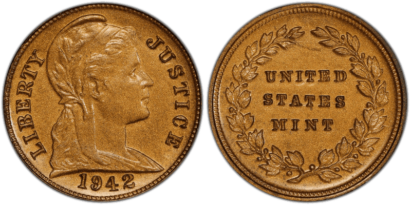 1942 Cent Pattern - J-2063, Tan