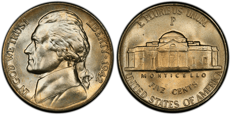1942 (P) Jefferson Nickel - Wartime Silver Alloy
