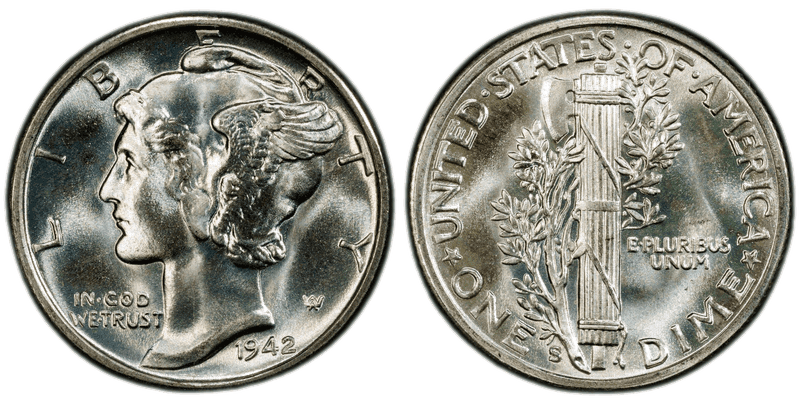 1942 (S) Mercury Dime