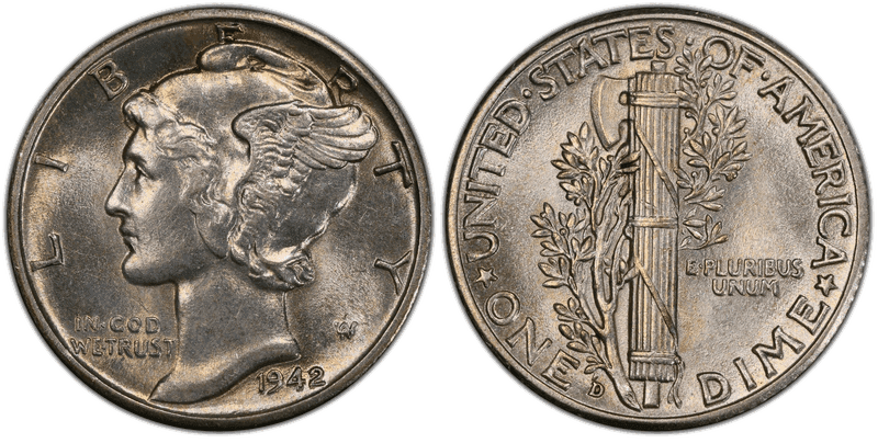 1942 Mercury Dime