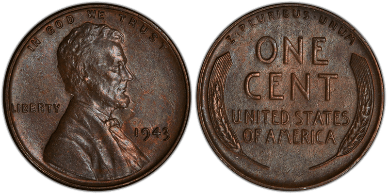 1943 Lincoln Wheat Cent - Bronze