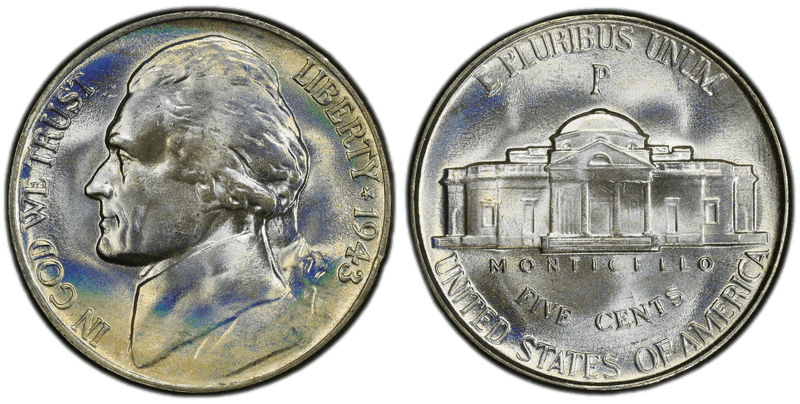 1943 (P) Jefferson Nickel - Wartime Silver Alloy