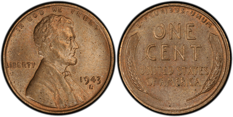 1943 (S) Lincoln Wheat Cent - Bronze