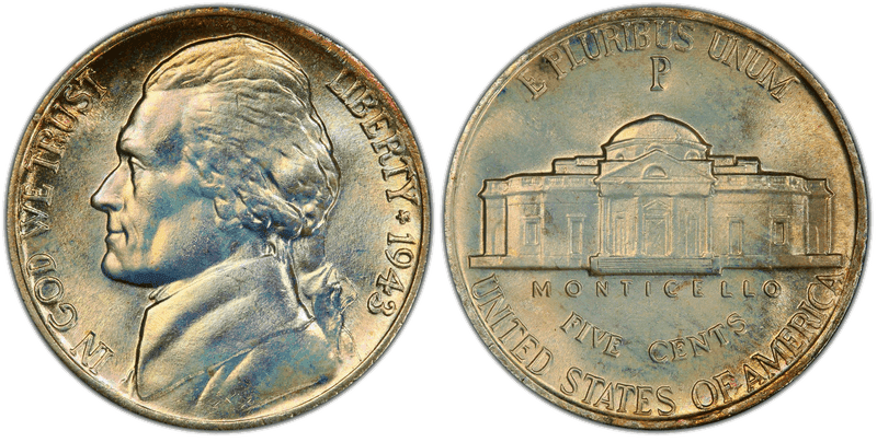1943 Jefferson Nickel - 3/2