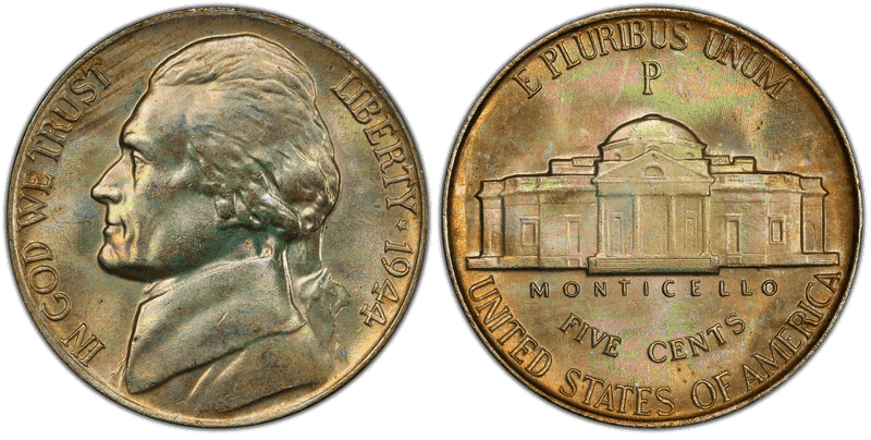 1944 (P) Jefferson Nickel - Wartime Silver Alloy