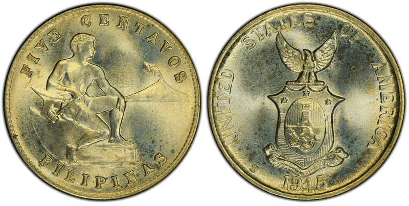 1945 Philippine Five Centavos