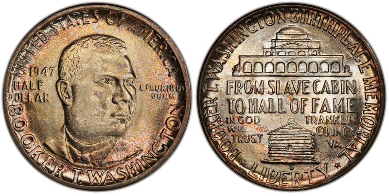 1947 (D) Booker T. Washington Half Dollar