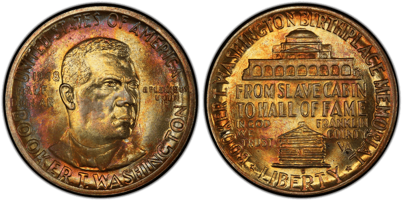 1948 (D) Booker T. Washington Half Dollar
