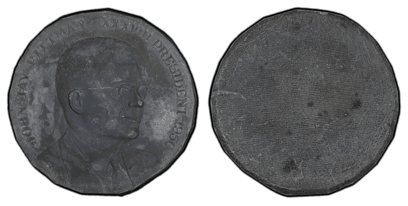 1950 Medal John Jay Pittman Uniface Lead Trial-33rd RNA President