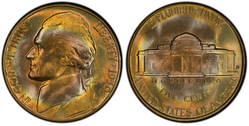 1950 Jefferson Nickel